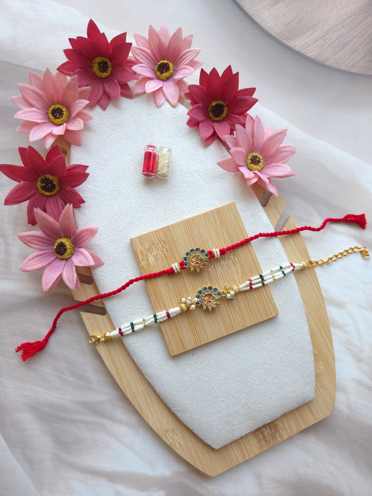 Peacock Couple Rakhi Set ( C -198 )