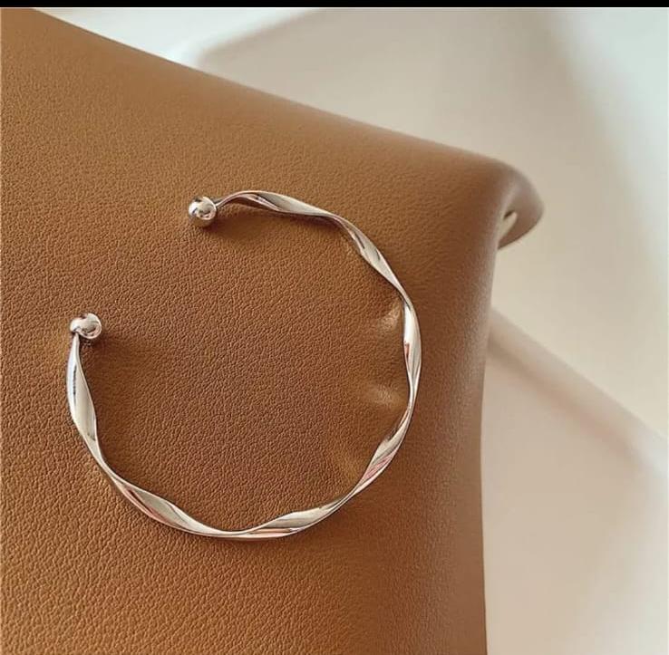 Twisted Open Cuff Bracelet – Gold & Silver Polish | Anti-Tarnish Adjustable Bracelet for Women