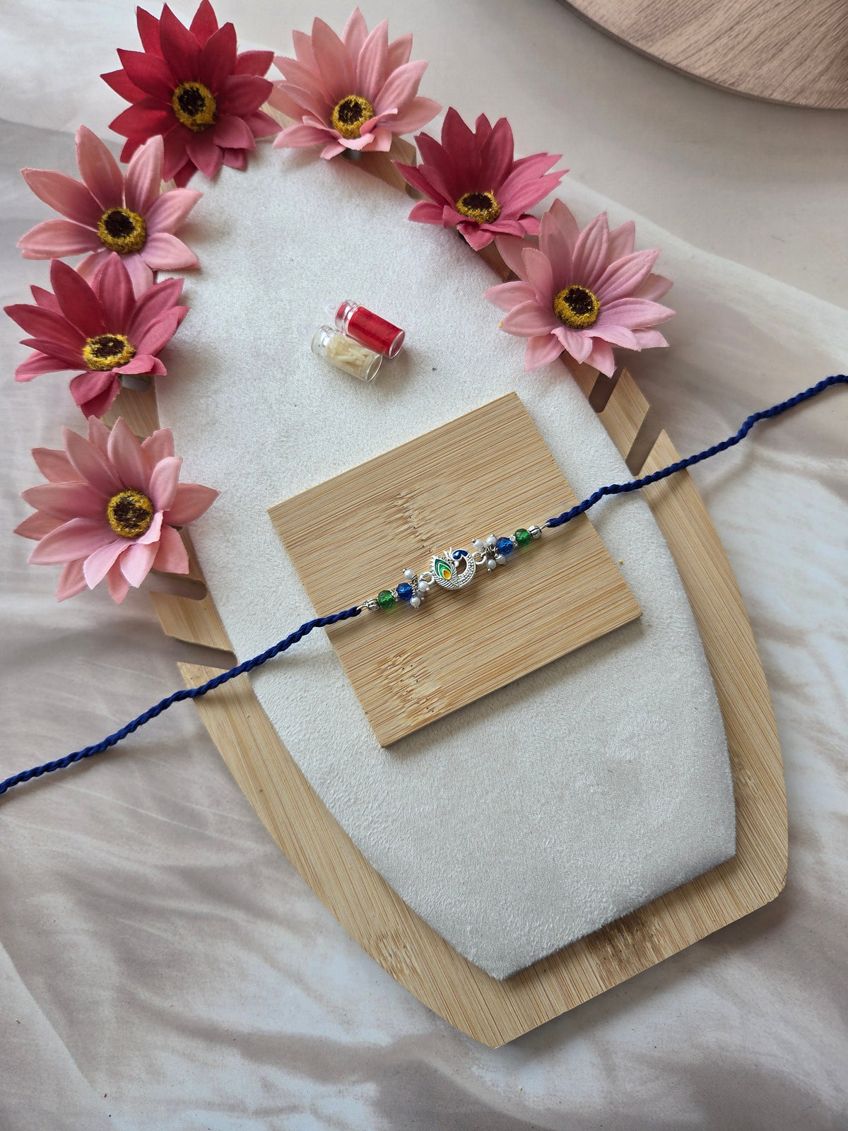 Traditional Peacock Designer Rakhi for Bhabhi ( C-24 )