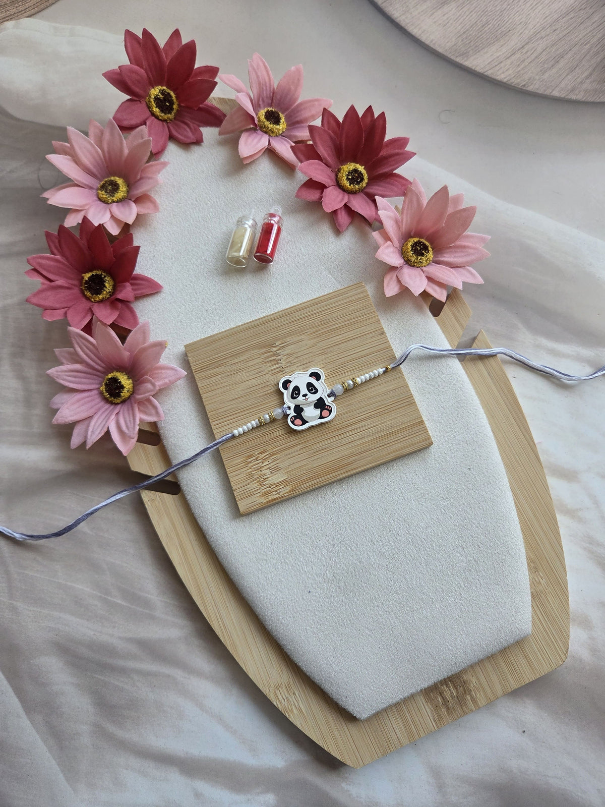 Panda Cartoon Rakhi for Kids – Soft Thread Rakhi ( C - k09 )