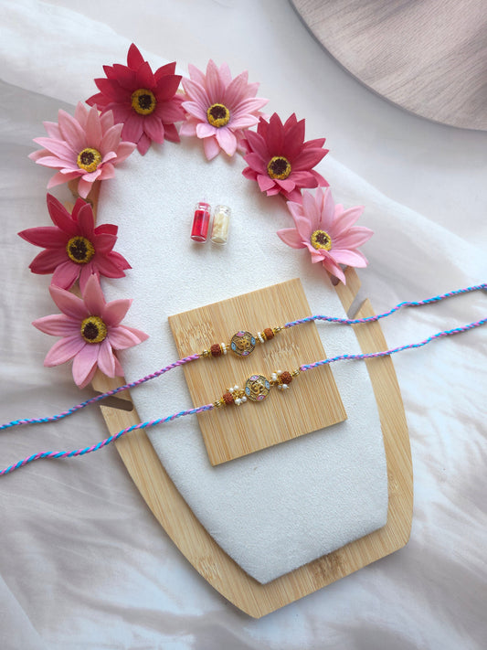 Evil Eye Om Rakhi Pair for Bhaiya Bhabhi