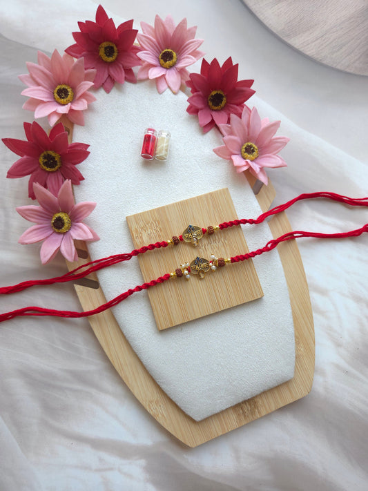 Mahakal Couple Rakhi Set