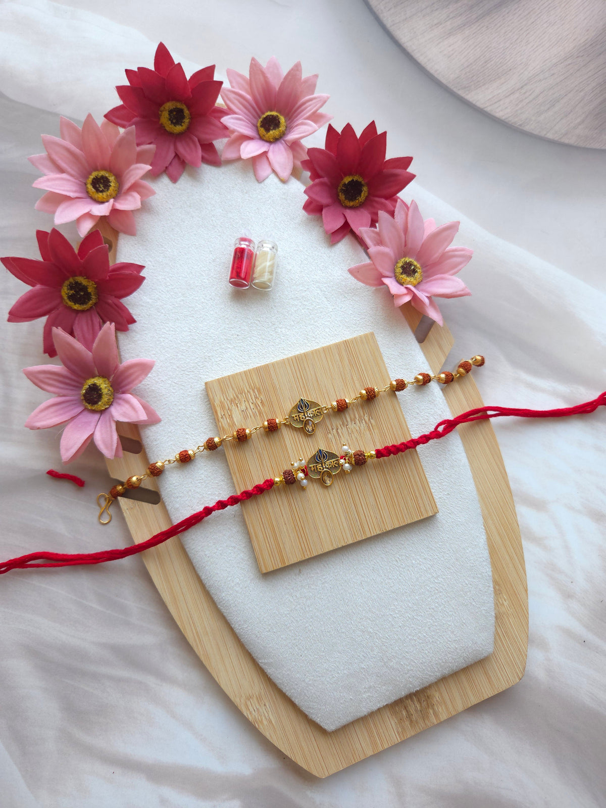 Mahakal Couple Rakhi Set