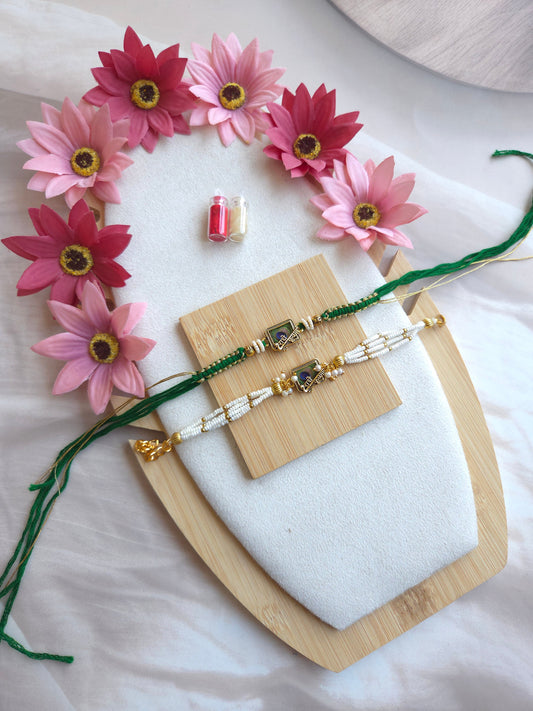 Radha Krishna Bhai Bhabhi Rakhi Set ( C - 203 )