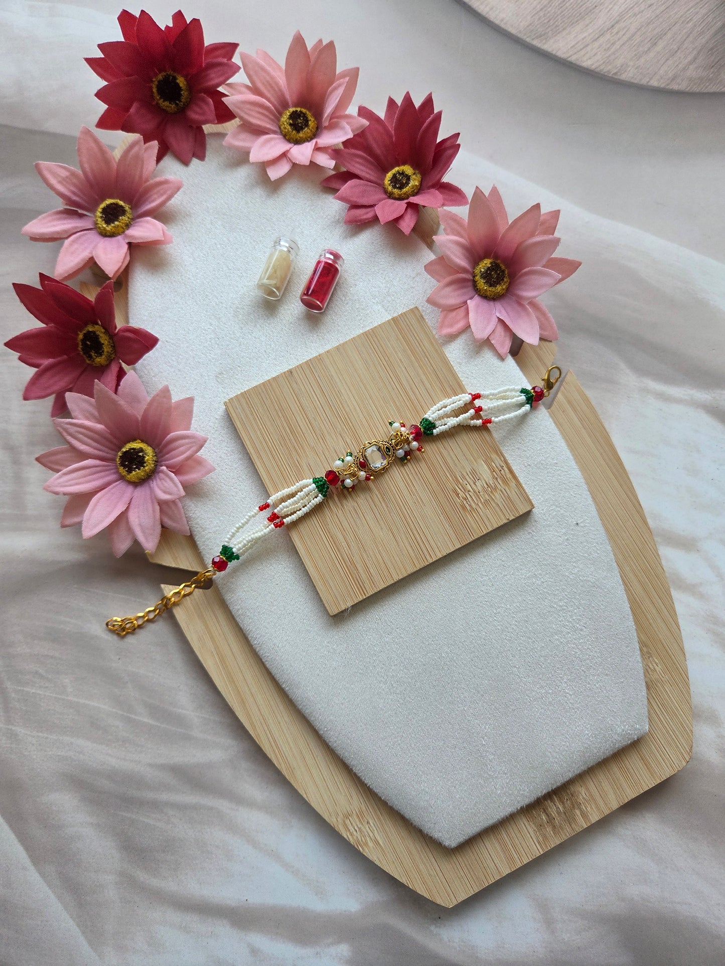 White moti bracelet