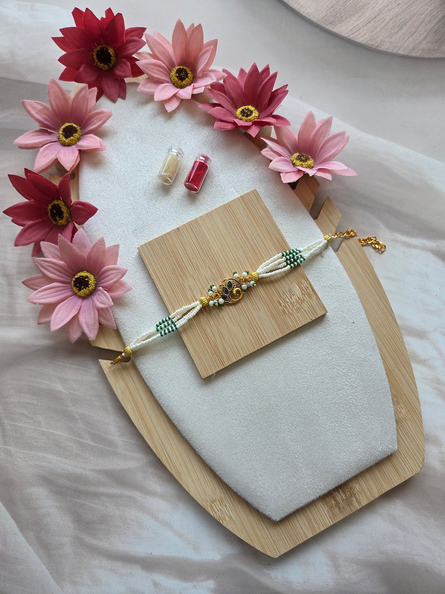 White moti bracelet