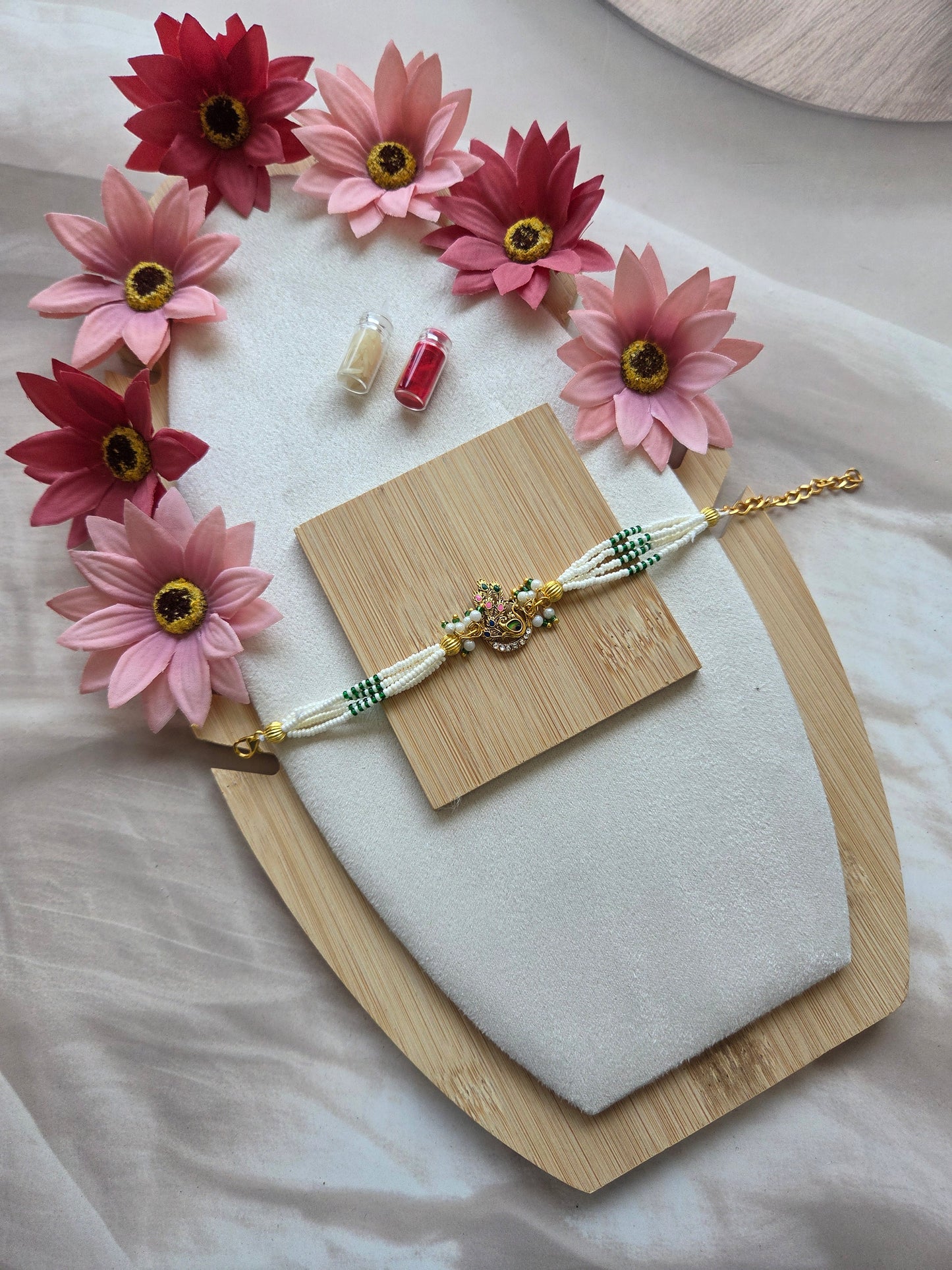 White moti bracelet