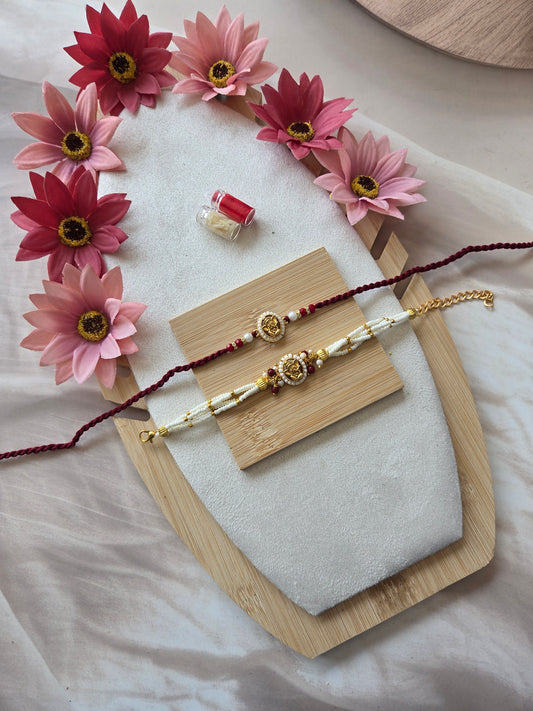 Ganpati Couple Rakhi Set ( C - 74)