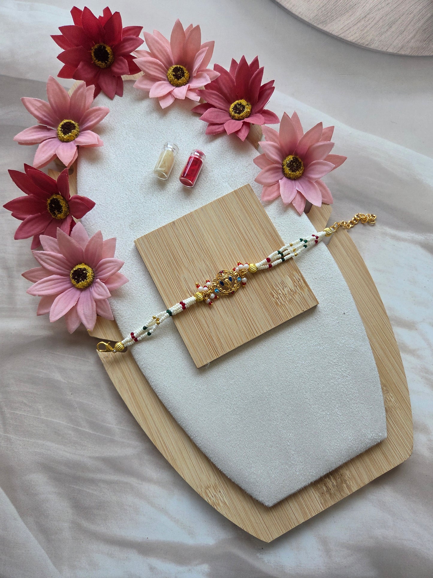 White moti bracelet