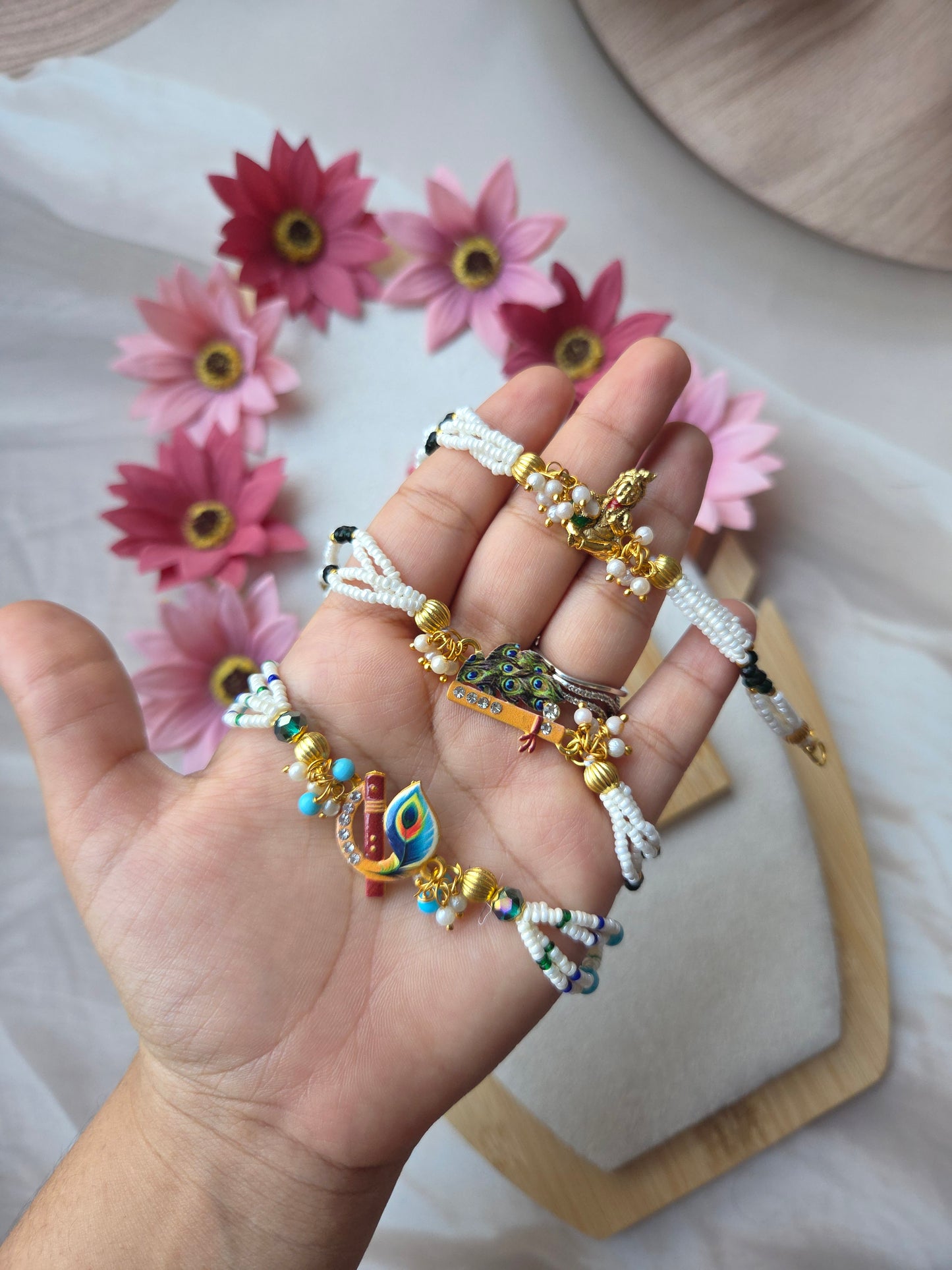 Krishna Theme Designer Rakhi Combo of 3